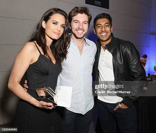 Actors Torrey DeVitto, Roberto Aguire and Ritesh Rajan attend the pARTy! - celebrating 25 years of P.S. ARTS on May 20, 2016 in Los Angeles,...