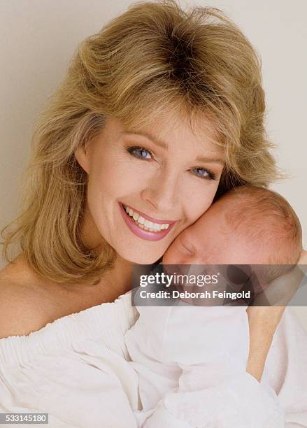 Deborah Feingold/Corbis via Getty Images) Actress on the soap opera Days of Our Lives, with son David