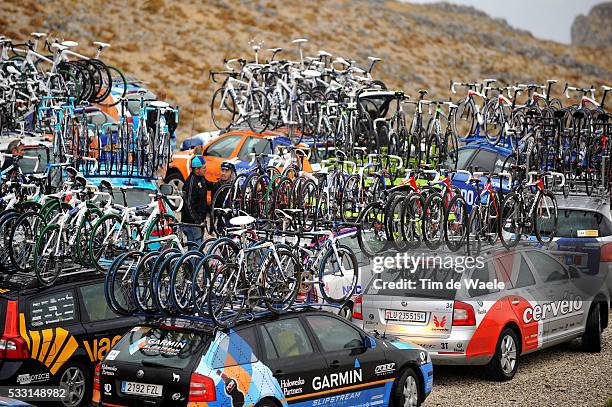 64th Tour of Spain - Vuelta / Stage 14 Illustration Illustratie / Team Cars Voiture Auto / Bikes Velo Fiets / Landscape Paysage Landschap / Arrival...