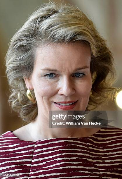 - La Reine Mathilde visite l'exposition "@yourservice"au Palais d'Egmont. Cette exposition est organisée par le SPF Affaires étrangères à l'occasion...