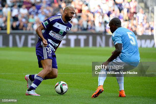 Vanden Borre Anthony defender of Rsc Anderlecht pictured during the friendly match between Rsc Anderlecht and SS Lazio Roma on july 19, 2015 in...