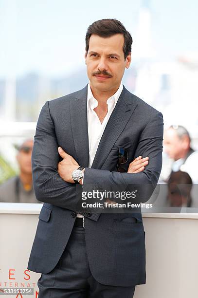 Laurent Lafitte attends the "Elle" Photocall during the 69th annual Cannes Film Festival at the Palais des Festivals on May 21, 2016 in Cannes,...