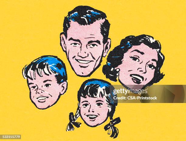 ilustraciones, imágenes clip art, dibujos animados e iconos de stock de happy familia - padre