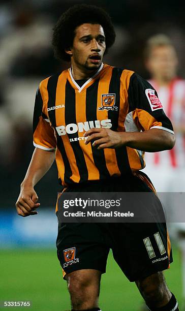 Curtis Woodhouse of Hull City in action during the friendly match between Hull City and Sunderland at the KC Stadium on July 27, 2005 in Hull, England