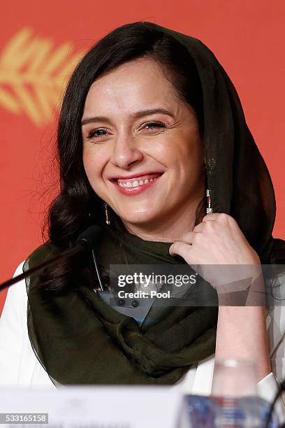 Taraneh Alidoosti attends "The Salesman " Press Conference during the 69th annual Cannes Film Festival at the Palais des Festivals on May 21, 2016 in...
