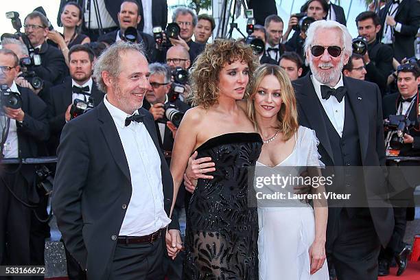 Jury Members Arnaud Desplechin, Valeria Golino, Vanessa Paradis and Donald Sutherland attend 'The Last Face' Premiere during the 69th annual Cannes...