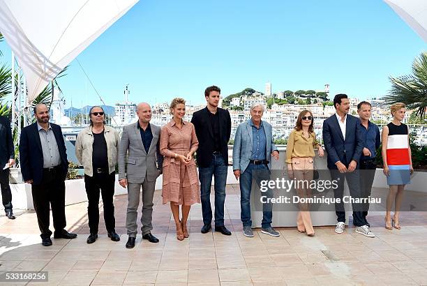 David Birke, Philippe Djian, Christian Berkel, Virginie Efira, Jonas Bloquet, director Paul Verhoeven, Isabelle Huppert, Laurent Lafitte, Charles...