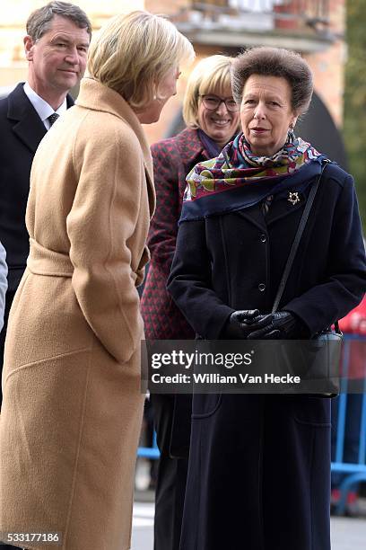 Brussels 12 / 10 / 2015 La Princesse Astrid assiste, en compagnie de la Princesse Anne de Grande-Bretagne aux cérémonies de commémoration du...