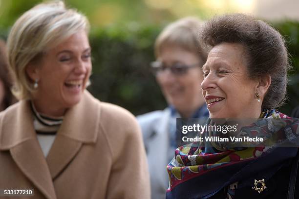 Brussels 12 / 10 / 2015 La Princesse Astrid assiste, en compagnie de la Princesse Anne de Grande-Bretagne aux cérémonies de commémoration du...