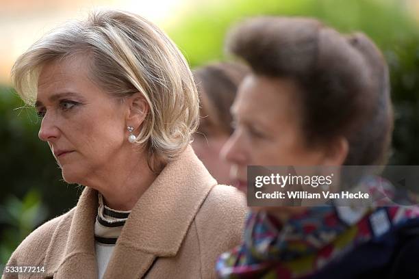 Brussels 12 / 10 / 2015 La Princesse Astrid assiste, en compagnie de la Princesse Anne de Grande-Bretagne aux cérémonies de commémoration du...