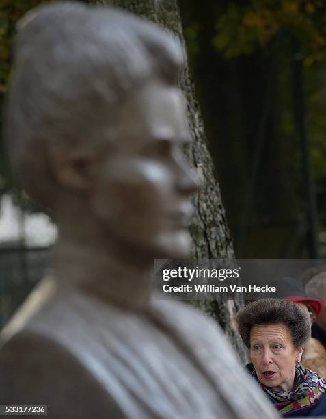 Brussels 12 / 10 / 2015 La Princesse Astrid assiste, en compagnie de la Princesse Anne de Grande-Bretagne aux cérémonies de commémoration du...