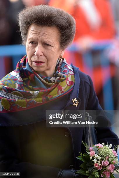Brussels 12 / 10 / 2015 La Princesse Astrid assiste, en compagnie de la Princesse Anne de Grande-Bretagne aux cérémonies de commémoration du...