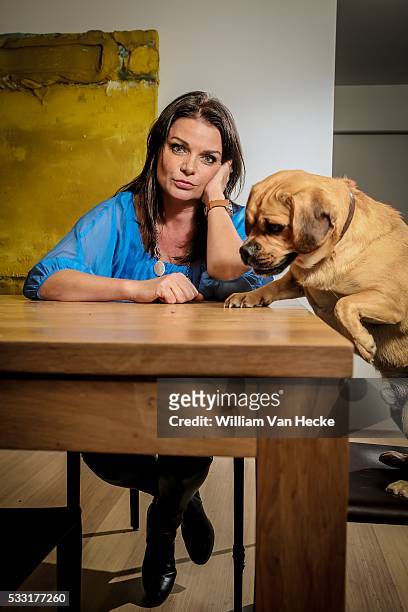 Television personality Goedele Liekens pictured at her house in Dilbeek, Belgium.