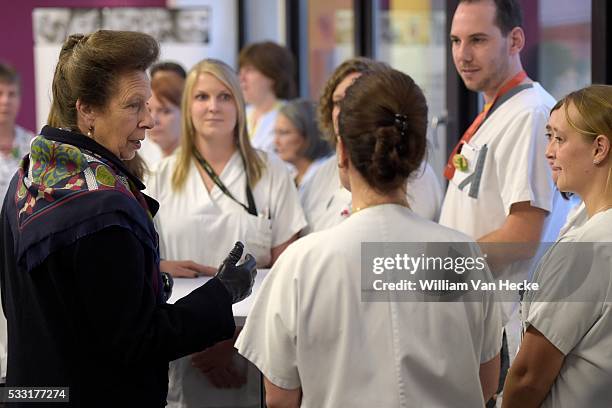 Brussels 12 / 10 / 2015 Commémoration du centenaire de la mort de l'infirmière britannique Edith Cavell : la Princesse Anne de Grande-Bretagne visite...