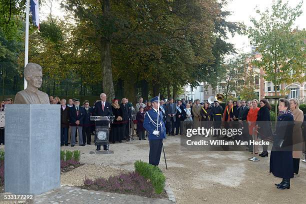 Brussels 12 / 10 / 2015 La Princesse Astrid assiste, en compagnie de la Princesse Anne de Grande-Bretagne aux cérémonies de commémoration du...