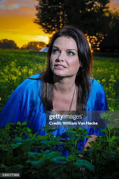 Television personality Goedele Liekens pictured at her house in Dilbeek, Belgium.