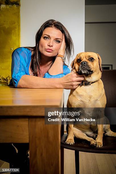 Television personality Goedele Liekens pictured at her house in Dilbeek, Belgium.