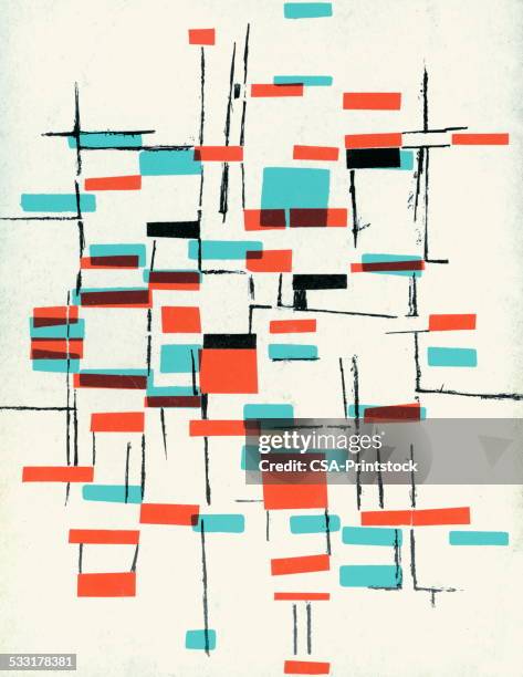 abstract pattern - color blocking stock illustrations