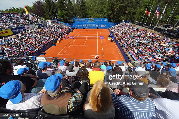 General view during the singles final match between Kiki Bertens of Netherlands and Mariana Duque-Marino of Colombia on day eight of the Nuernberger...