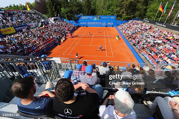 General view during the doubles final match between Shuko Aoyama of Japan and Renata Voracova of Czech Republic and Kiki Bertens of Netherlands and...