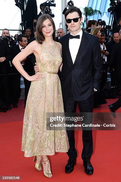 Sam Riley and Alexandra Maria Lara attend the "Elle" Premiere during the 69th annual Cannes Film Festival at the Palais des Festivals on May 21, 2016...