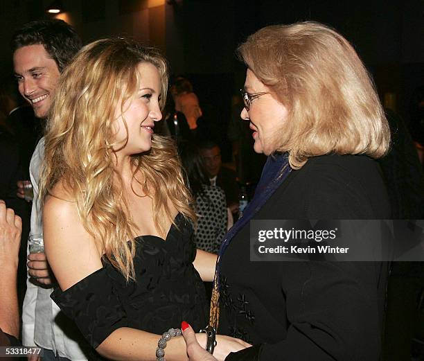 Actors Kate Hudson and Gena Rowlands talk at the afterparty for the premiere of Universal Picture's "The Skeleton Key" at the Universal Studio Tour...