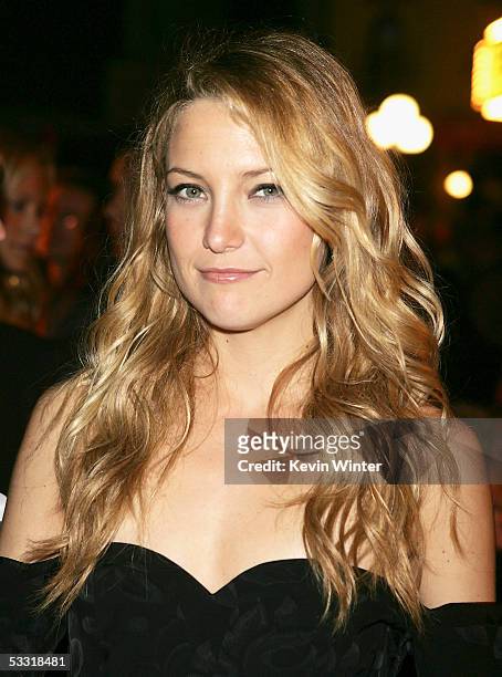Actress Kate Hudson poses at the afterparty for the premiere of Universal Picture's "The Skeleton Key" at the Universal Studio Tour on August 2, 2005...