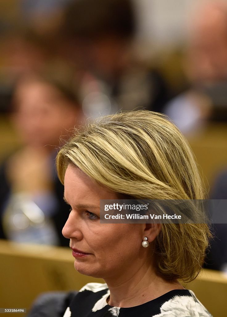 Queen Mathilde attends the opening of the 1st 'European Microfinance Day'