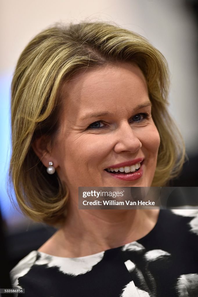 Queen Mathilde attends the opening of the 1st 'European Microfinance Day'