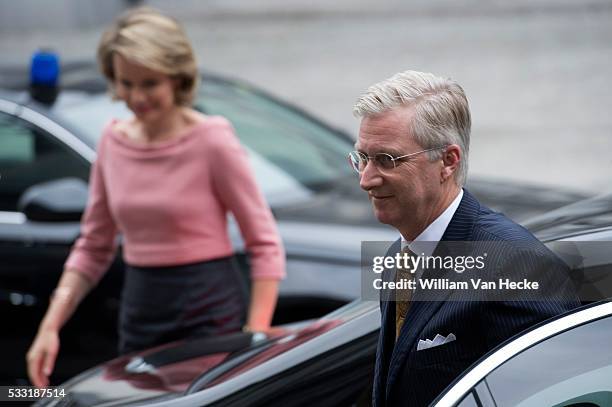 - Le Roi Philippe et la Reine Mathilde assistent à l'ouverture de la Conférence "La Belgique dans les Nations Unies: bâtir le consensus, agir pour la...