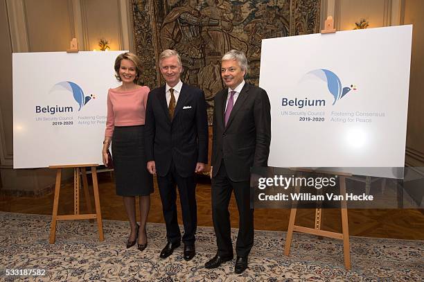 - Le Roi Philippe et la Reine Mathilde assistent à l'ouverture de la Conférence "La Belgique dans les Nations Unies: bâtir le consensus, agir pour la...