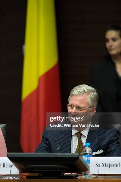 - Le Roi Philippe et la Reine Mathilde assistent à l'ouverture de la Conférence "La Belgique dans les Nations Unies: bâtir le consensus, agir pour la...