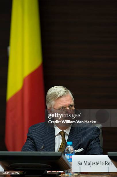 - Le Roi Philippe et la Reine Mathilde assistent à l'ouverture de la Conférence "La Belgique dans les Nations Unies: bâtir le consensus, agir pour la...