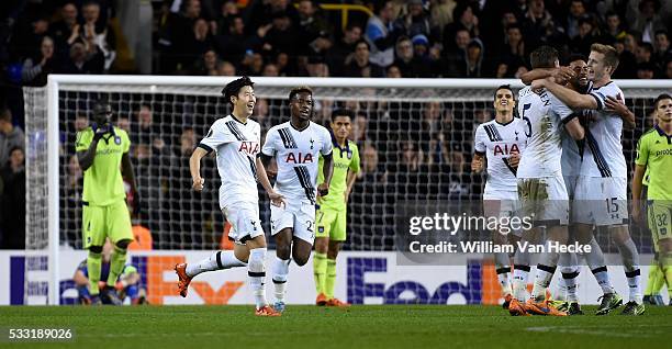 Vertonghen Jan defender of Tottenham - Eric Dier defender of Tottenham Dembele Mousa midfielder of Tottenham scores a goal during the UEFA Europa...