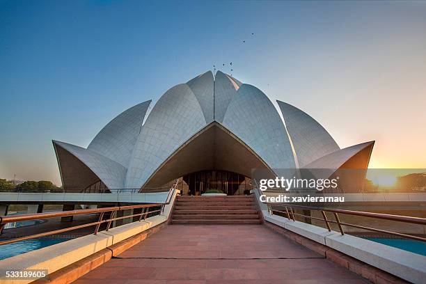 tempio del loto - delhi foto e immagini stock