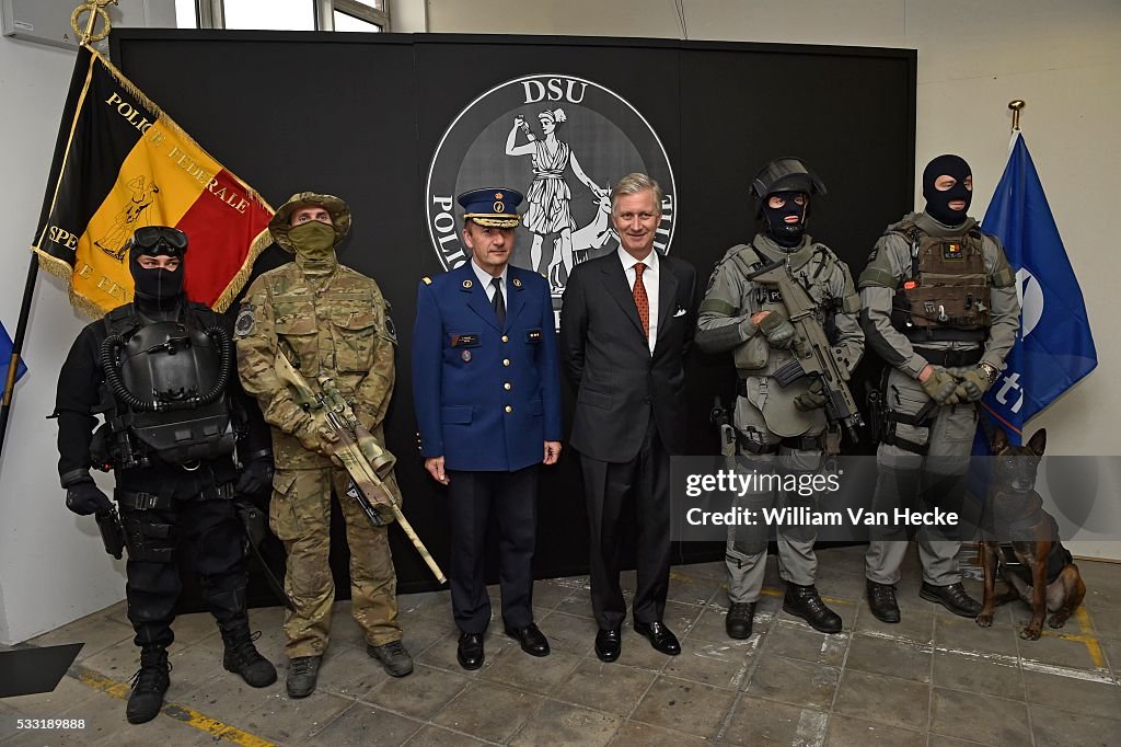 Visit of King Philippe to the Special Units of the Federal Police