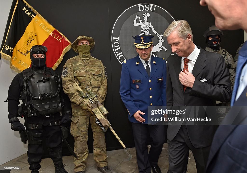 Visit of King Philippe to the Special Units of the Federal Police