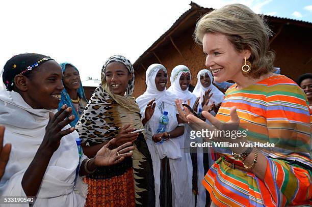 - Mission en Éthiopie de la Reine Mathilde, Présidente d'honneur d'UNICEF Belgique - Zending in Ethiopia van Koningin Mathilde in het kader van haar...