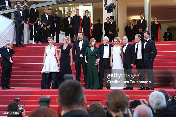 Actors Anne Consigny, Virginie Efira, Jonas Bloquet, Isabelle Huppert, director Paul Verhoeven, actors Alice Isaaz, Christian Berkel, Charles Berling...