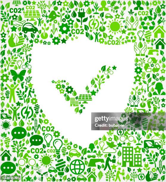 shield environmental conservation and nature royalty free vector art pattern - holding cheque stock illustrations