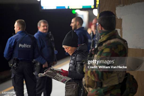 Retour de Bruxelles au niveau 3 de la menace - Aanslagen in Parijs: Brussel terug op niveau 3 van de dreiging Brussels, november 27, 2015 Terror...