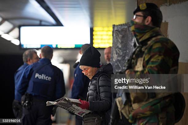 Retour de Bruxelles au niveau 3 de la menace - Aanslagen in Parijs: Brussel terug op niveau 3 van de dreiging Brussels, november 27, 2015 Terror...
