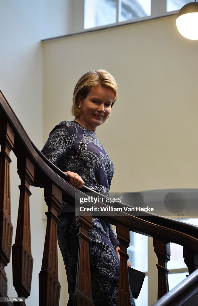 Visit of Queen Mathilde to the exhibition 'Design Derby Nederland-België