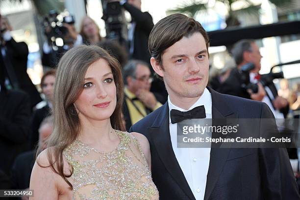 Sam Riley and Alexandra Maria Lara attend the "Elle" Premiere during the 69th annual Cannes Film Festival at the Palais des Festivals on May 21, 2016...