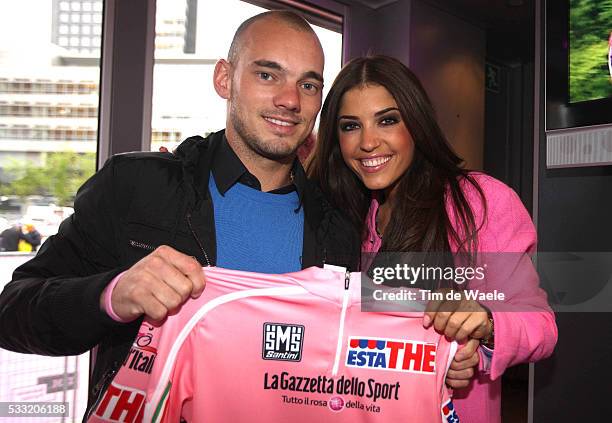 93th Giro d'Italia 2010 / Stage 3 Wesley SNEIJDER Inter Milan Football Player / Yolanthe CABAU van KASBERGEN Fututre wife Sneijder / Amsterdam -...