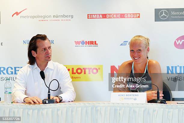 Kiki Bertens of Netherlands on day eight of the Nuernberger Versicherungscup 2016 on May 21, 2016 in Nuremberg, Germany.