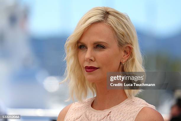 Actress Charlize Theron attends "The Last Face" Photocall during the 69th annual Cannes Film Festival at the Palais des Festivals on May 20, 2016 in...