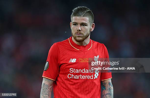 Alberto Moreno of Liverpool during the UEFA Europa League Final match between Liverpool and Sevilla at St. Jakob-Park on May 18, 2016 in Basel,...