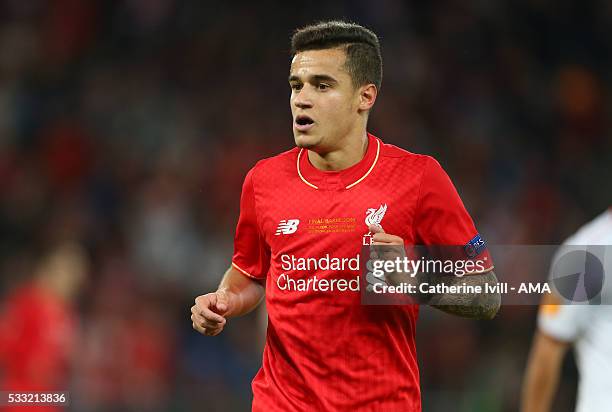 Philippe Coutinho of Liverpool during the UEFA Europa League Final match between Liverpool and Sevilla at St. Jakob-Park on May 18, 2016 in Basel,...