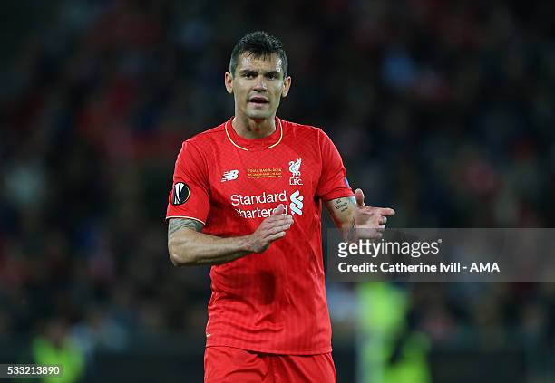 Dejan Lovren of Liverpool during the UEFA Europa League Final match between Liverpool and Sevilla at St. Jakob-Park on May 18, 2016 in Basel,...